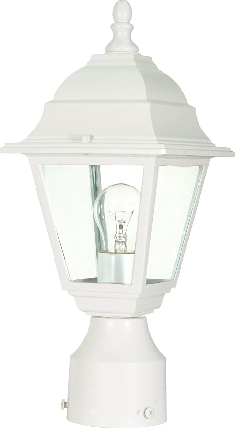 Nuvo Lighting 60/546 Traditional One Light Post Mount from Briton collection in White finish
