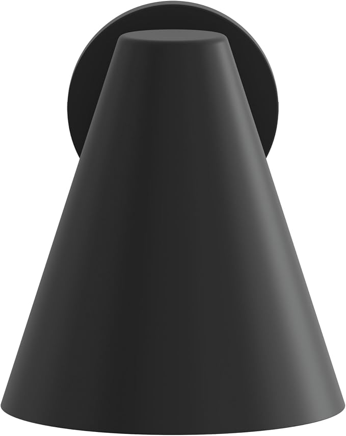 Progress Lighting Mik 18 Inch 1-Light Outdoor Wall Light, Modern Industrial Exterior Light, Matte Black Tapered Cone (18 in. H x 10 in. W x 12 in. Dia), P560409-31M