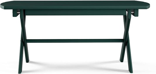 Folding Oval Outdoor Table, Dark-Green-Paint-1