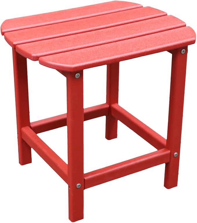 NewTechWood St Charles Ruby Red Plastic Outdoor Side Patio Table