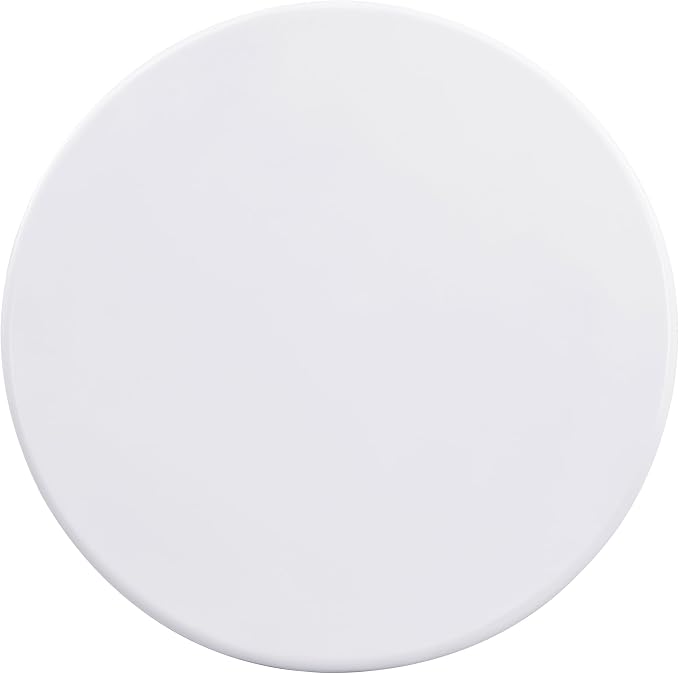 Christopher Knight Home Modern Roski 43" Round Outdoor Dining Table, Modern Patio Dining Table for 4, Lightweight Concrete Patio Coffee Table, MGO Garden Dining Table with Ribbed Base, White