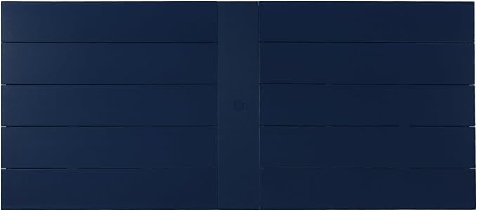 WestinTrends Cape May 9-Piece HDPE Outdoor Furniture Patio Dining Table with Umbrella Hole and Chairs Set for 8, Navy Blue