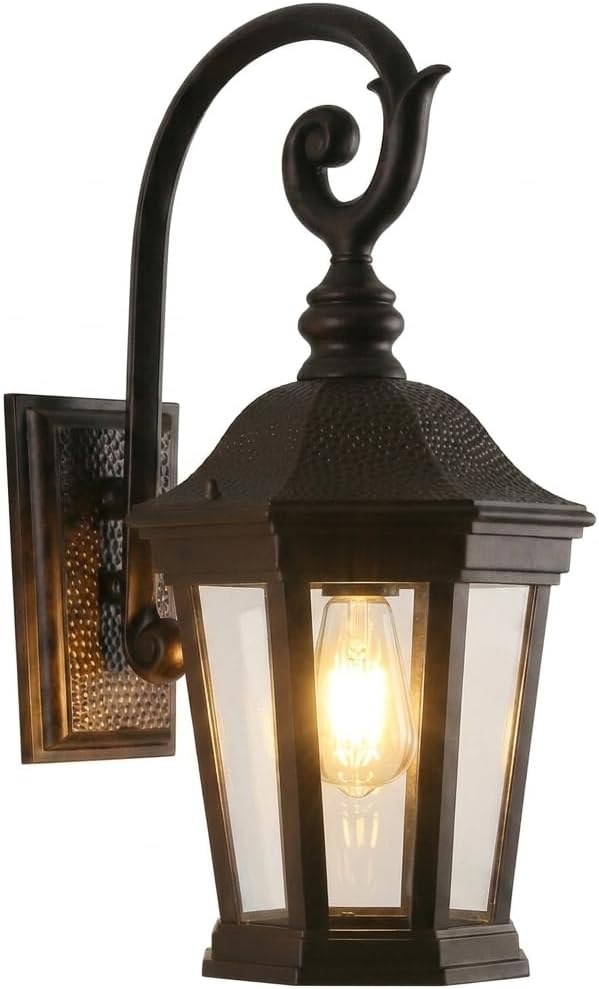 Brown Exterior Wall Sconces, 21'' Large Outdoor Porch Light Fixtures