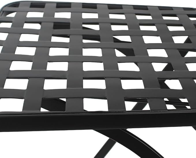3 Piece Bistro Sets Mosaic Tile Round Table Folding Chairs Garden | Set of 3 Patio Furniture 23.6" Table and 2 Chairs Outdoor Bistro Chairs Artistic Table for Balcony Porch Apartment Backyard