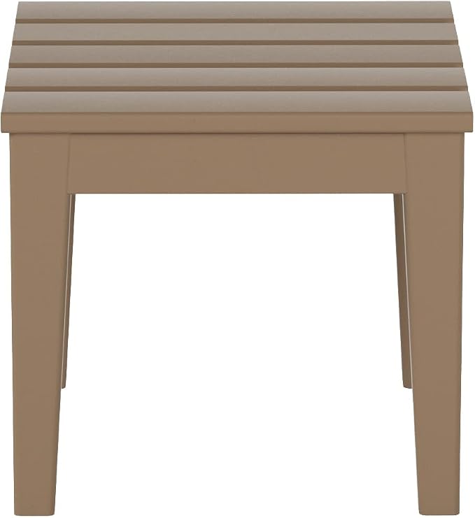 WestinTrends Ashore Outdoor Patio Modern Adirondack Side Table, Weathered Wood
