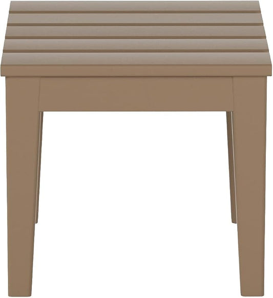 WestinTrends Ashore Outdoor Patio Modern Adirondack Side Table, Weathered Wood