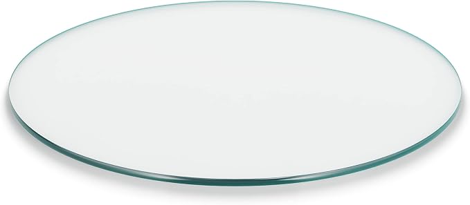 The Better Bevel 30 inch Round Glass Table Top - Clear Tempered Glass Surface Protector - Safe Pencil Polished Edge - Coffee, Dining and End Table