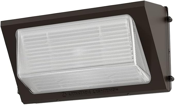 Lithonia Lighting 17" LED Wall Pack Outdoor Light, Dusk to Dawn Photocell | Bronze Outdoor Light Fixture, 3000K/4000K/5000K CCT, Adjustable Lumens, UVOLT (TWR2 LED ALO SWW2 UVOLT PE DDBTXD)