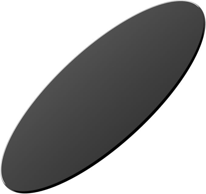 24" Tempered Glass Table Top Round Black Table Surface 1/4'' Thick Pencil Polished Edge Multipurpose for Dining, Coffee, Restaurant and End Table (24 inch-Black)