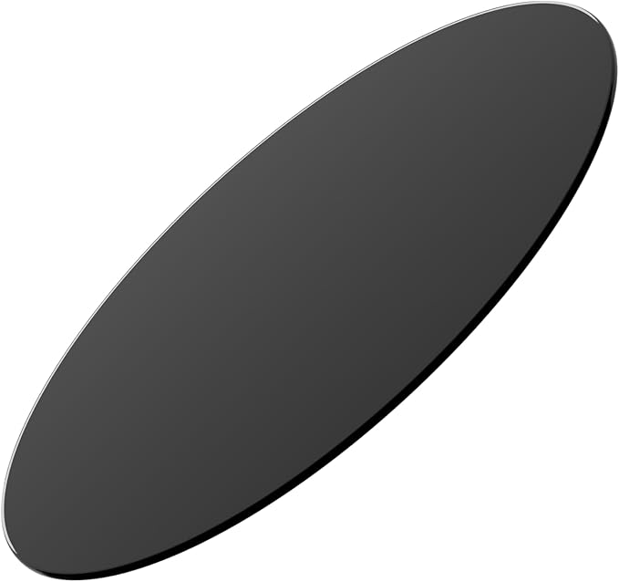 32" Tempered Glass Table Top Round Black Surface 3/8'' Thick Beveled Edge Multipurpose for Dining, Coffee, Restaurant and End Table (3/8" Thick - Beveled Edge, 32 inch-Black)