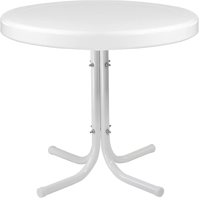 Northlight 22" Outdoor Retro Tulip Side Table White
