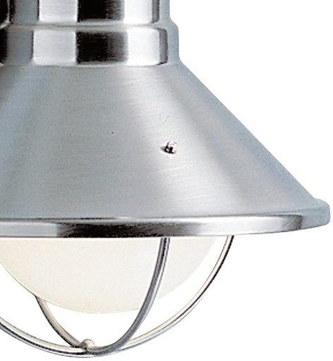 Kichler Seaside 7.5" 1 Light Outdoor Wall Light with Glass Globe Black