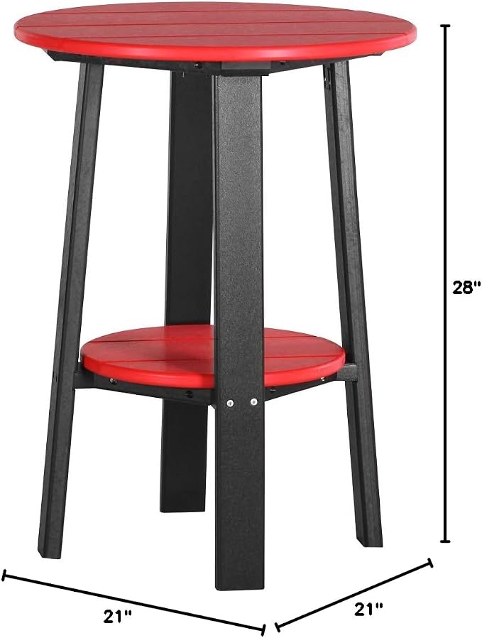 LuxCraft Deluxe End Table 28" Red/Black