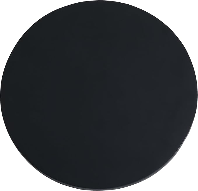 Christopher Knight Home Rico 27.5" Outdoor Coffee Table with Spherical and Cylinder Leg, MGO Round End Table with Ball Legs, No Assembly Patio Table for Poolside/Balcony/Backyard, Black