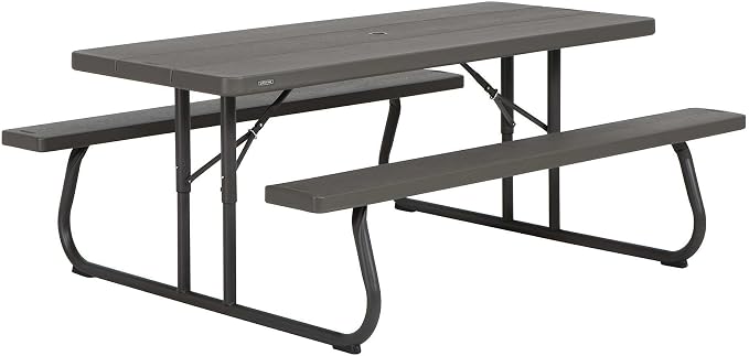 6Ft Woodgrain FLD Picnic Table