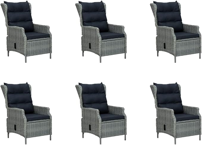 7 Piece Patio Dining Set,Outdoor Bar Table,Patio Bar Set,Modern Outdoor Furniture,Dining Bench with Back,Bistro Set,for Patio Deck Garden,Backyard & Lawn,Light Gray
