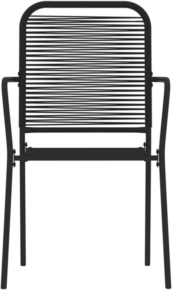 BOWERY HILL 5-Piece Powder-Coated Steel Patio Dining Set, Black Finish, Modern Minimalist Design, Indoor/Outdoor Use, Durable and Easy Maintenance, Perfect for Garden, Terrace, or Alfresco Dining