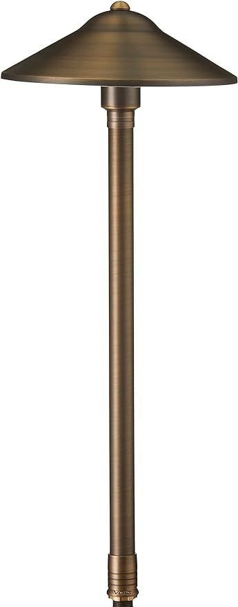 VOLT 15-Pack 12V Brass Max Spread Path Lights (9"" Shade, 25"" Tall), Bronze