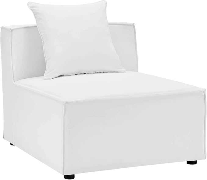 Modway EEI-4380-WHI Saybrook Patio Upholstered 4-Piece Sectional Sofa in White