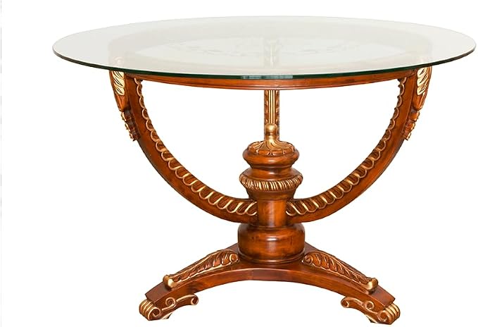 Dulles Glass 56 inch Round Glass Table Top - Tempered - 1/2" Thick Glass Surface, Safe Flat Polished, Multipurpose for Dining Table, Patio, Coffee and End Table