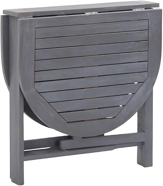 Table & Outdoor Table Gray Solid Acacia Wood Dining Table Patio Table for Garden Balcony Patio 47.2 x 27.6 x 29.1 in