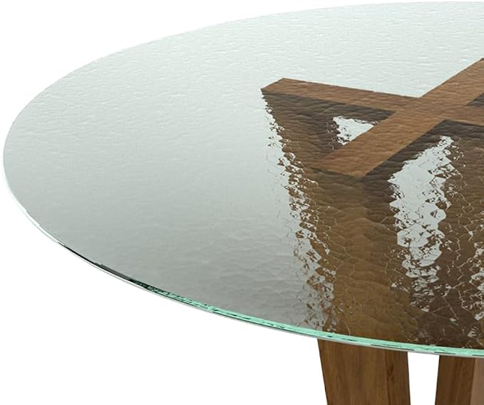 Royalty 60" Inch Round Tempered Glass Table Top – Clear Table Top Glass – Useful for Replacement, Tabletop Protector, Patio, Dining, Coffee, Desks -1/4" Aqualite Polished Edge