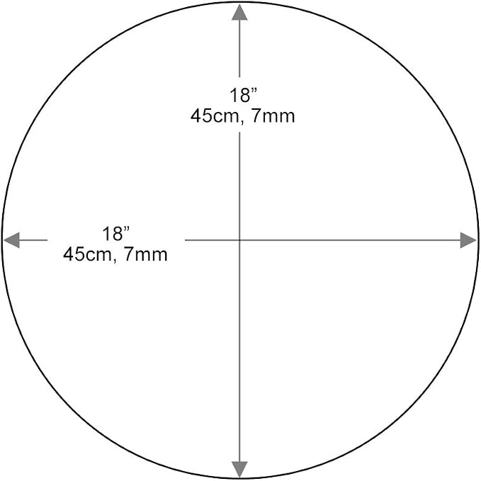 Dulles Glass 18 inch Round Glass Table Top - Tempered - 3/8" Thick Glass Surface, Safe Flat Polished, Multipurpose for Dining Table, Patio, Coffee and End Table