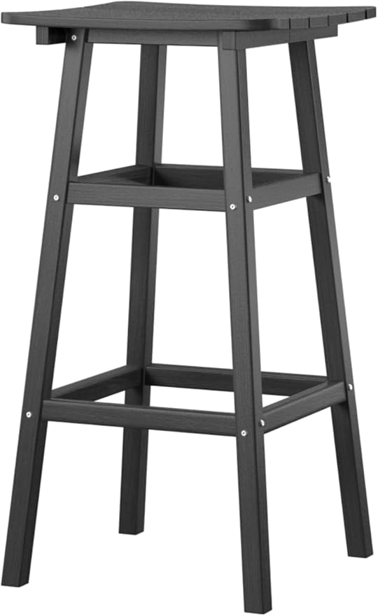 Outdoor Bar Table, HDPE Patio Bar Table, All Weather Height Patio Tables, Outdoor Bar Height Table, Tall Bistro Pub Table for Outside Deck, Porch, Backyard, Garden, Navy Blue