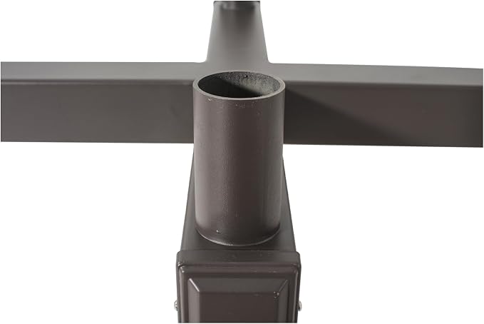 Tenon Adaptor with 4 Arms at 90 Degree, Round Bullhorn Adapter with 4 Tenons Pole Top Tenon Adapter for 2 3/8" LED Parking Lot Light, Outdoo Post Light Top Accessories Mount