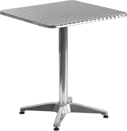 Flash Furniture Mellie 23.5'' Square Aluminum Indoor-Outdoor Table with Base