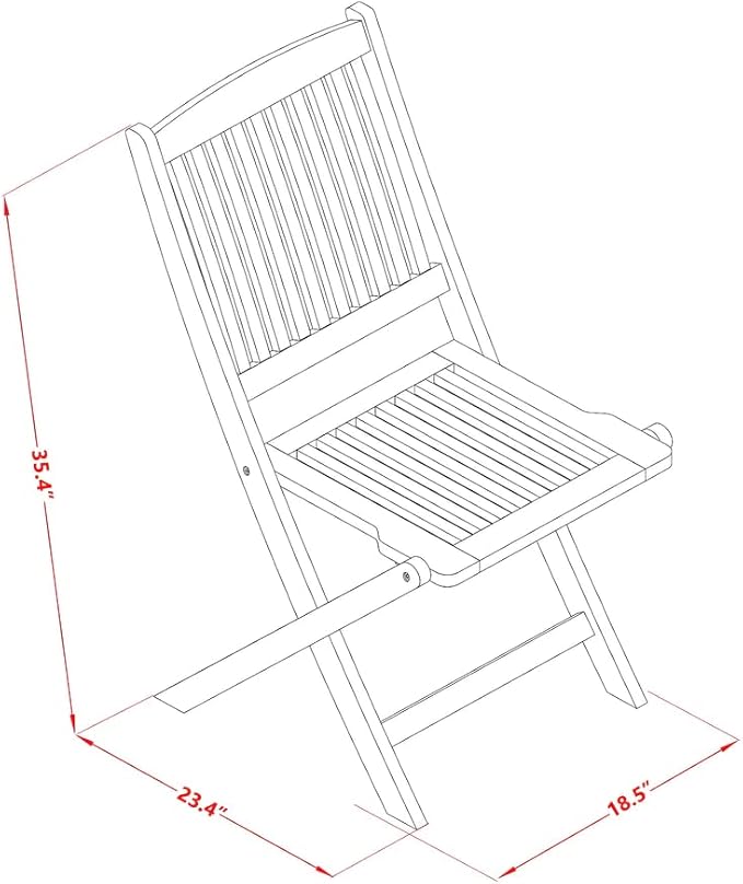 East West Furniture DECM72CANA 7 Piece Patio Dining Set Consist of a Rectangle Outdoor Acacia Wood Table and 2 Folding Arm Chairs with 4 Side Chairs, 40x72 Inch, Natural Oil