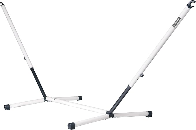 LA SIESTA® Bossanova Organic Cotton Hammock & Steel Stand - Indoor Outdoor Hammock with Stand - Handmade in Brazil, Boho Hammock - 2 Person Double Hammock Bed for Patio Bedroom - XL King, Fjord