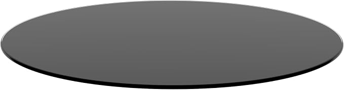 30" Tempered Glass Table Top Round Black Table Surface 1/4'' Thick Pencil Polished Edge Multipurpose for Dining, Coffee, Restaurant and End Table (30 inch-Black)