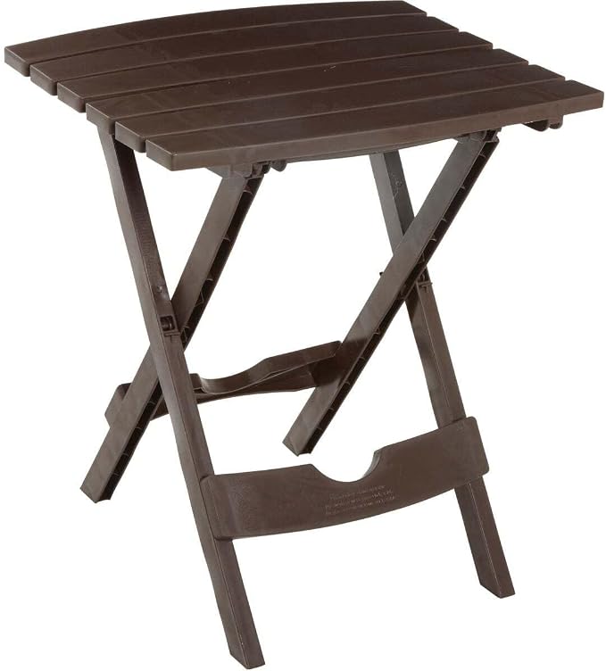Adams Manufacturing 8500-09-3700 Plastic Quik-Fold® Side Table, Brown