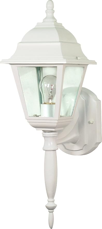 Nuvo Lighting 60/540 Traditional One Light Outdoor Wall Mount from Briton Collection in White Finish
