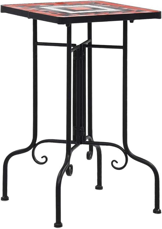 vidaXL Plant Table, Plant Table, Plant Stand, Flower Pot Stand for Living Room Hall Patio Balcony Porch Backyard, Terracotta and White Ceramic