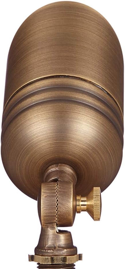 VOLT Fat Boy 12V Brass Outdoor Spotlight (Bronze) for Landscape Lighting | Lamp Ready, Low Voltage Uplight for Yard, Lawn, Garden, Patio, Trees & House