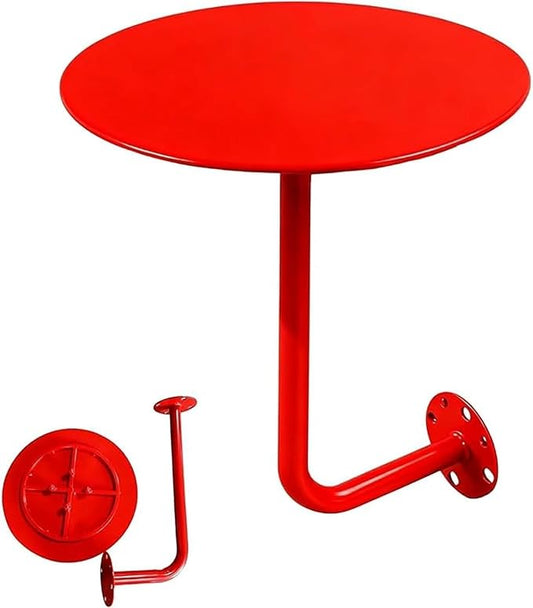 Wall Mounted Round Bar Table, Heavy Duty Iron Floating Desk, Space Saving Dining Table for Small Spaces, Waterproof Indoor/Outdoor Coffee Table