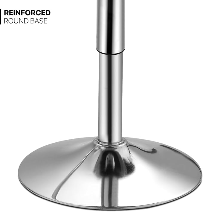 MoNiBloom Bistro Pub Table Round Bar 27.5"- 36" Height-Adjustable Cocktail Table with 23.5 Inch Table Top for Dining Room Home Kitchen Patio Bistro (Pink)