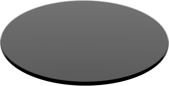 36 Inch Round Black Tempered Glass Table Top, Black Table Surface Protector, Safe 1/4" Thick-Round Polished Edge, Replacement Glass Top for Home, Office, Patio, Outdoor/Indoor