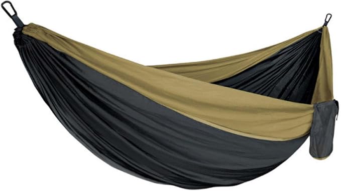 Double Hammock, Outdoor Hammock for Camping Hiking Backpacking, Portable Hammock with Carry Bag and Tree Straps, Hammock for Patio Beach Yard