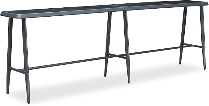 PURPLE LEAF Outdoor High Bar Table Rectangular Patio Pub Balcony Table with Waterproof Tabletop, 122” Long for 4 Seats