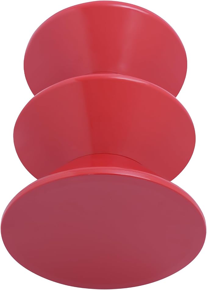 Funky Side Table Trendy Side Table Funky Sofa Stool Small Night Stand for Couch Sofa, White Outdoor Side Tables Boho Decor End Table for Coffee Patio (Red)