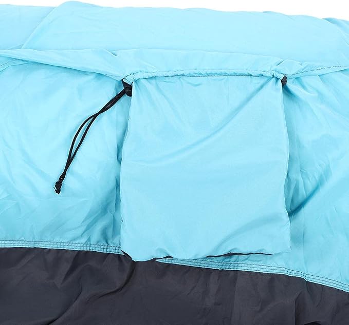 Breathable Hanging Chair Bed, 260x140cm Dual Use Portable Hammock Swing, Garden Hammock with Steel Buckle for Camping Courtyard Corridor Outdoor (Blue Gray)