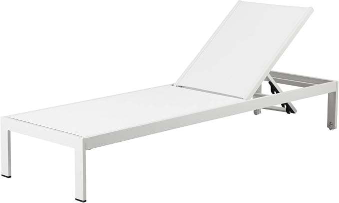 Benjara Kris 9 PC Patio Dining & Lounge Set- White Textilene Seating- Aluminum
