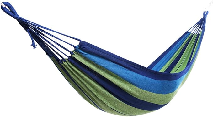 Toddmomy Thickened Canvas Double Hammock Portable Swing Hammock for Outdoor Easy to Assemble