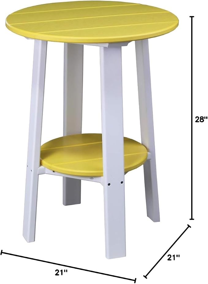 LuxCraft Deluxe End Table 28" Yellow/White
