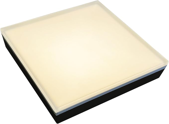 LUMENGY Paver Light 12x12 Inch (11.81x11.81), 2700K Warm White, Glare-Free Brick Lighting for Driveways, Walkways, Pool Decks and Patios, 12V Hardwired, IP67 Waterproof, Drive-Over Rated