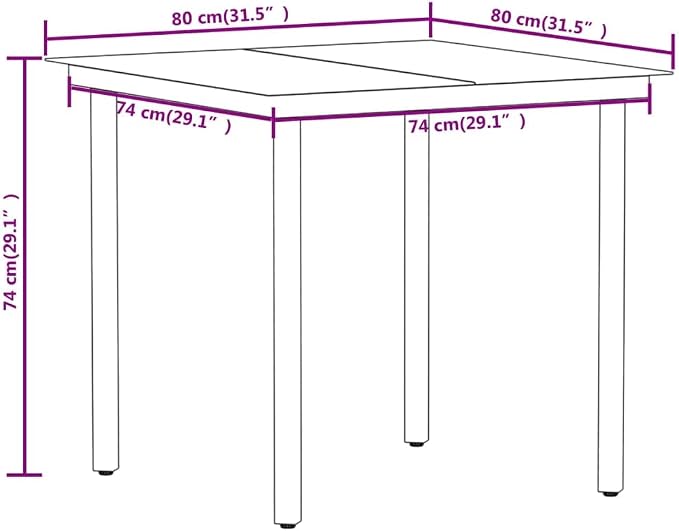 5 Piece Garden Dining Set with Black PE Rattan and Glass Top, Modern Outdoor Patio Dining Table and 4 Chairs, Compact 31.5 x 31.5 x 29.1 in. Table for Small Spaces