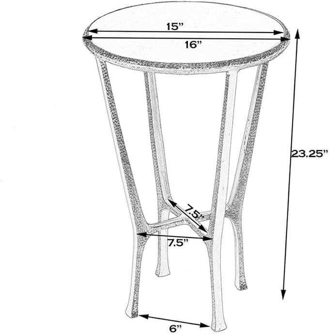 Butler Specialty Company Lania Outdoor Marble Side Table in Bronze